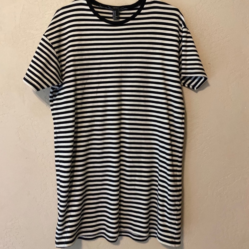 Black and White Striped Dress